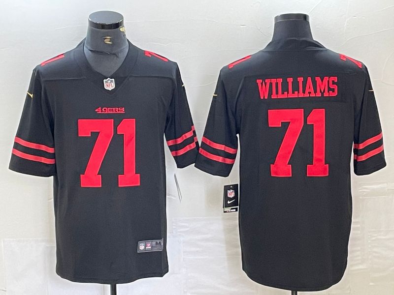 Men San Francisco 49ers #71 Williams Black 2024 Nike Vapor Untouchable Limited NFL Jersey->kansas city chiefs->NFL Jersey
